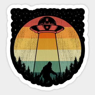 Bigfoot Ufo Abduction Sticker